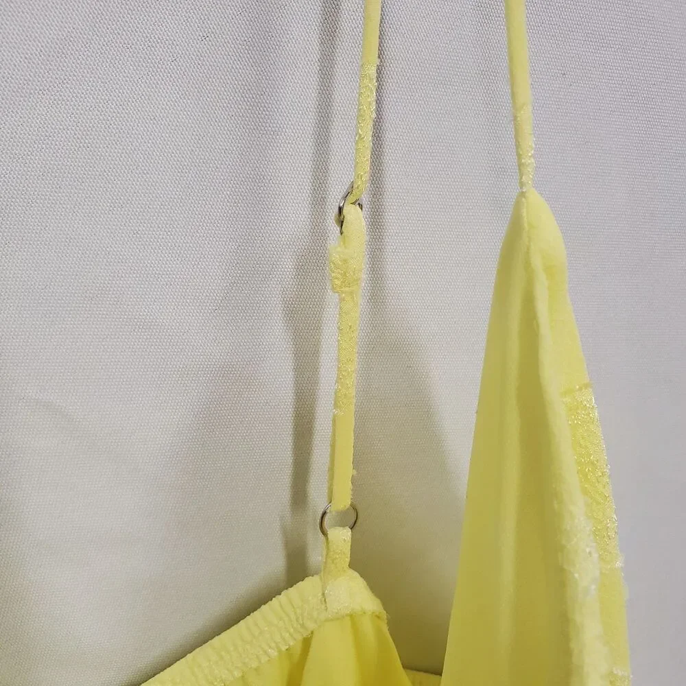 Wild Fable Women's Dress Yellow Game Day Ruffle Mini Skater Tiered NWT Size XXL - Picture 7 of 9